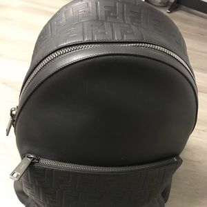 Black leather Fendi backpack